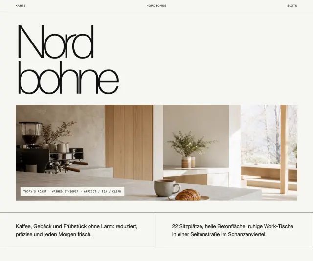 Screenshot Café · Minimal