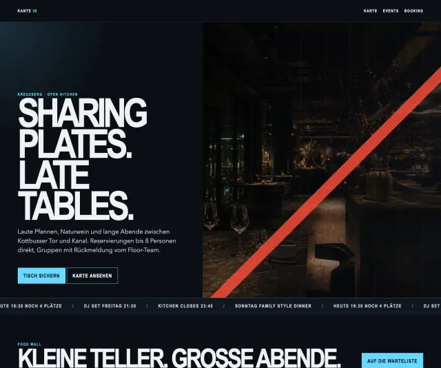 Screenshot Restaurant · Urban Modern